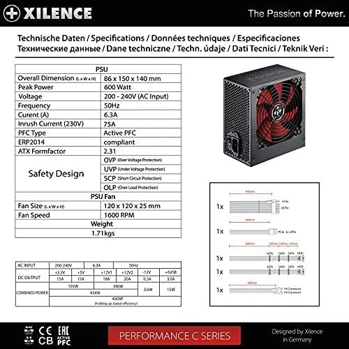 600 W Xilence našumo XP600R6 ErP paruoštas