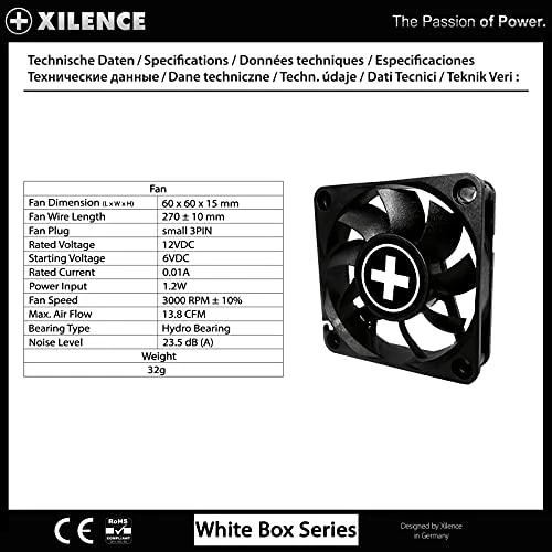 Xilence XF032 ventiliatorius 60mm balta dėžutė