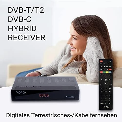 Carruzzo Xoro HRT 8770 Twin Kabelis, Ethernet (RJ-45), Palydovinė 4K Ultra HD Juoda
