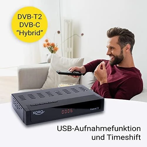 Carruzzo Xoro HRT 8770 Twin Kabelis, Ethernet (RJ-45), Palydovinė 4K Ultra HD Juoda
