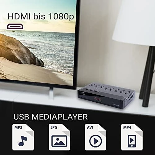 Carruzzo Xoro HRT 8770 Twin Kabelis, Ethernet (RJ-45), Palydovinė 4K Ultra HD Juoda