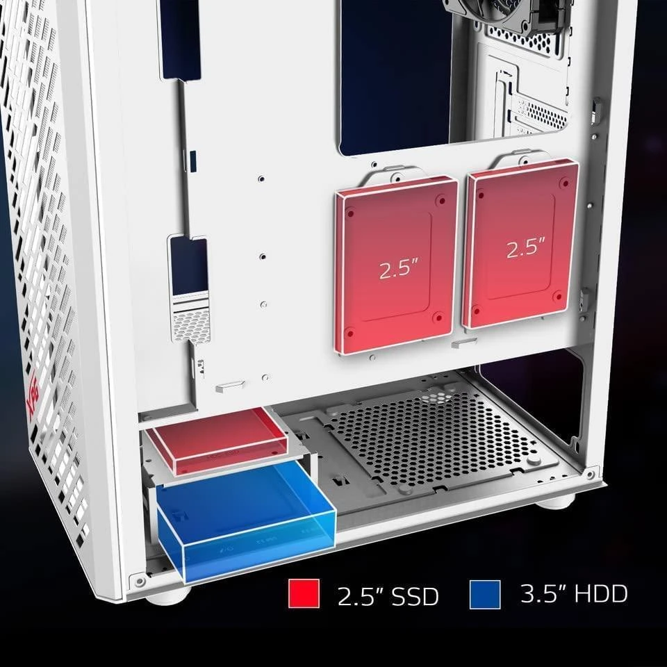 ADATA Obudowa XPG Valor Air balta (VALORAIRMT-WHCWW)