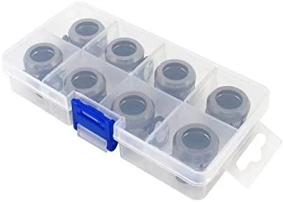 XSPC jungtis G1/4" į 14 mm kietą vamzdį, juodas chromas - 8 vnt.