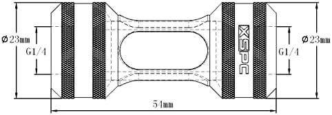 XSPC Inline Filter G1/4 inch – matte juodas
