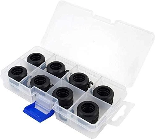 XSPC jungtis G1/4" 14 mm kietam vamzdžiui, matinis juodas - 8 vnt.