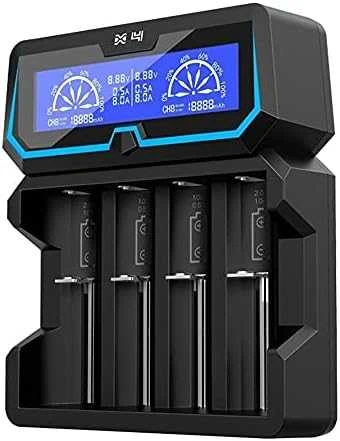 Xtar universalus 4 x Li-ion ir Ni-MH akumuliatorių įkroviklis su LCD ekranu X4