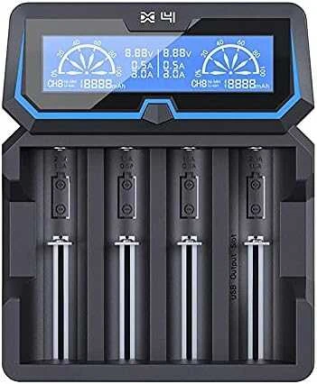 Xtar universalus 4 x Li-ion ir Ni-MH akumuliatorių įkroviklis su LCD ekranu X4