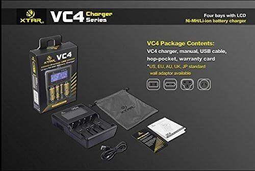 Baterijų įkroviklis XTAR VC4 18650 AA AAA elementam ni-MH li-ion 4 vietų 