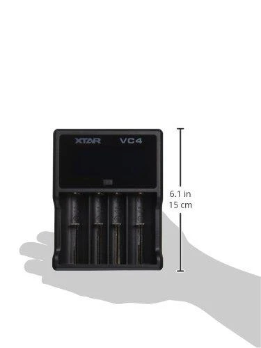 Baterijų įkroviklis XTAR VC4 18650 AA AAA elementam ni-MH li-ion 4 vietų 
