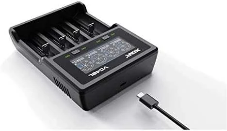 Kroviklis - Xtar VC4SL 1-4 Li-ion/Ni-MH, LCD Ekranas, USB-C