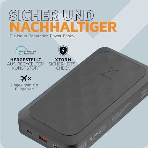 „Xtorm“ – išorinė baterija USB-C PD 67W 45.000mAh 2xUSB-C, juoda