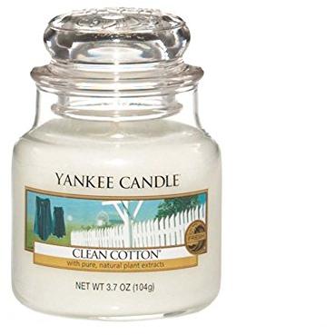 Yankee Candle Clean Cotton Scented Candle unisex, 104 g