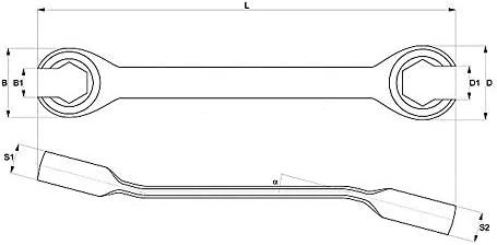 YATO KLUCZE plokščias SATYNOWANE 12 vnt. 6-32mm. DĖKLAS 0381