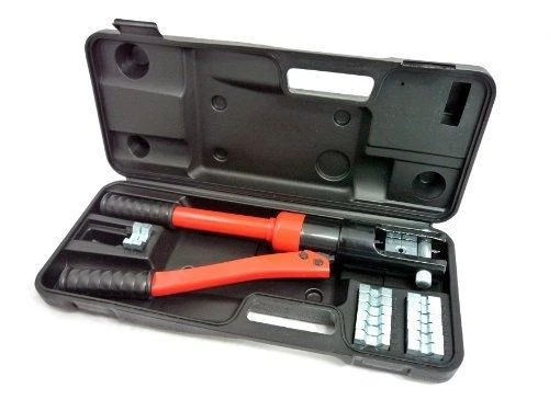 Hidraulinės antgalių užspaudimo ir suveržimo žnyplės Yato YT-22861. 16–240 mm2
