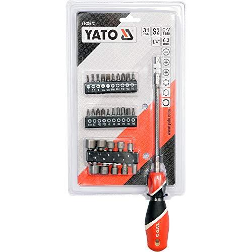 Yato Lankstus atsuktuvas su keičiamais antgaliais YT -25972, 31vnt