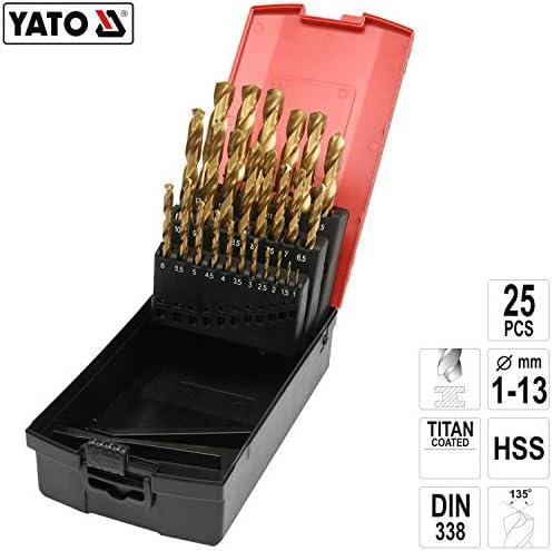 Yato metalo grąžtų rinkinys HSS-TiN 1-13mm YT-44676