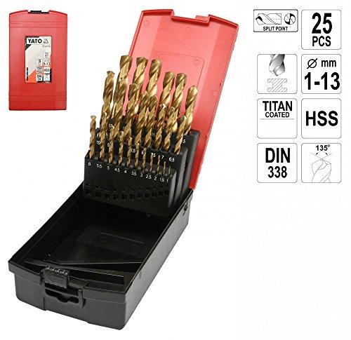 Yato metalo grąžtų rinkinys HSS-TiN 1-13mm YT-44676