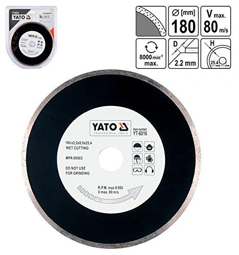 YATO VISAS DEIMANTINIS DISKAS 180 x 25,4 mm 6016