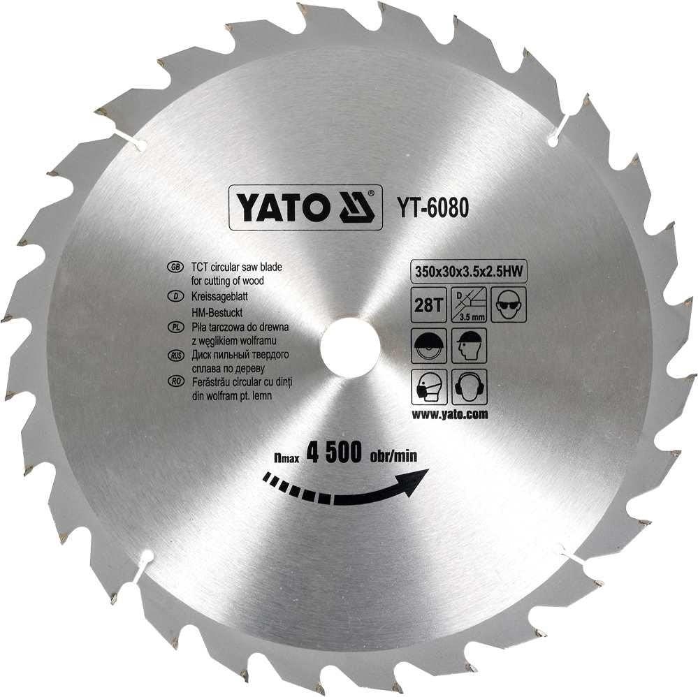 YATO WIDI diskinis pjūklas 350x30 mm 28 dantukų 6080