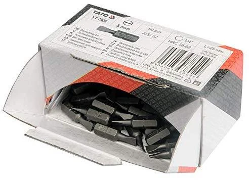 Yato ATSKIRA DALIS / ANTGALIS 1/4" x 25 mm PH2 50 vnt. 7808