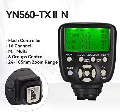 Radijo valdiklis Yongnuo YN560-TX II, skirtas Nikon