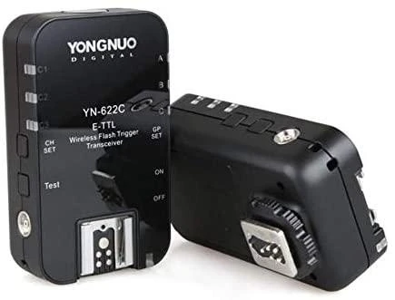 Dviejų Canon skirtų Yongnuo YN622C II blykstės paleidiklių rinkinys