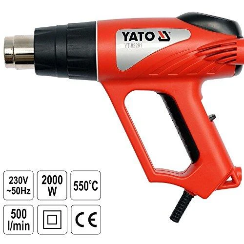 YATO techninis fenas 70~550°C 2000W su 4 antgaliais YT-82291