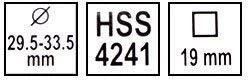 Grąžtas YATO REGULIUOJAMAS HSS 29,5-33,5