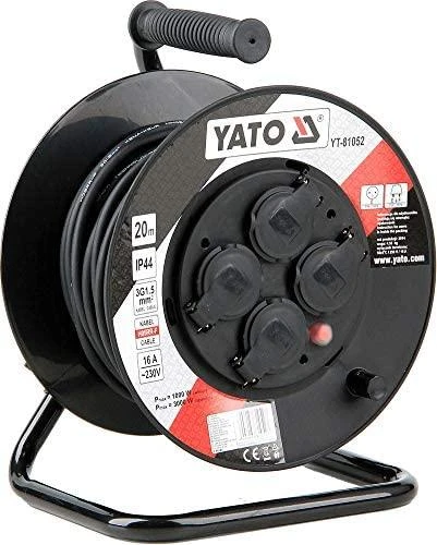 Ilgiklis vyniojamas ant ritės Yato YT-81052; 20 m; 3x1,5 mm²