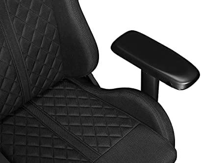 Žaidimų kėdė Yumisu 2050 Fabric Gaming Chair, Pilka-juoda