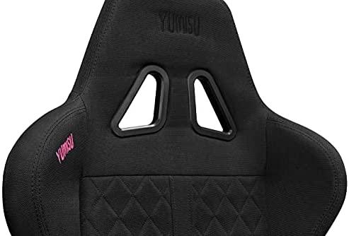 Žaidimų kėdė Yumisu 2050 Fabric Gaming Chair, Pilka-juoda