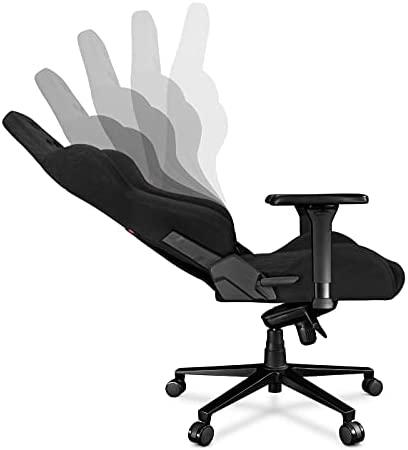 Žaidimų kėdė Yumisu 2050 Fabric Gaming Chair, Pilka-juoda