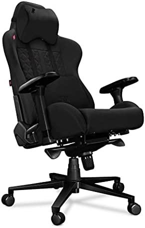 Žaidimų kėdė Yumisu 2050 Fabric Gaming Chair, Pilka-juoda