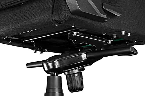 Žaidimų kėdė Yumisu 2050 Fabric Gaming Chair, Pilka-juoda