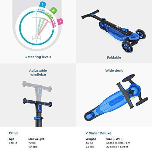 Yvolution Paspirtukas Glider XL Deluxe mėlyna