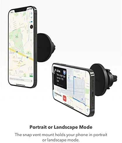 Zagg „Mophie Snap Vent“ laikiklis (laikiklis nepridedamas su įkrovikliu) juodas