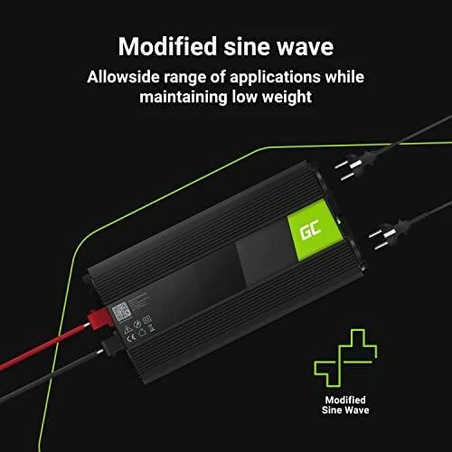 Green Cell Žalias Cell Inverteris 24V/230V 1500W/3000W Modifikuota sinusinė išėjimo įtampa Žalias Cell