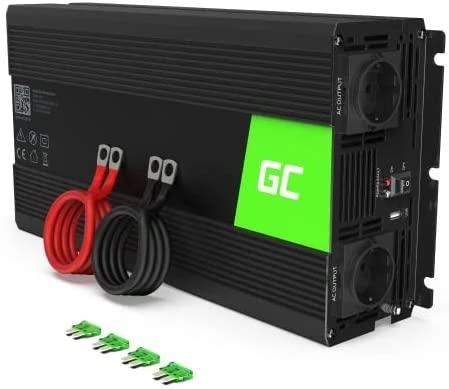 Green Cell Žalias Cell Inverteris 24V/230V 1500W/3000W Sinusinė išėjimo įtampa Žalias Cell