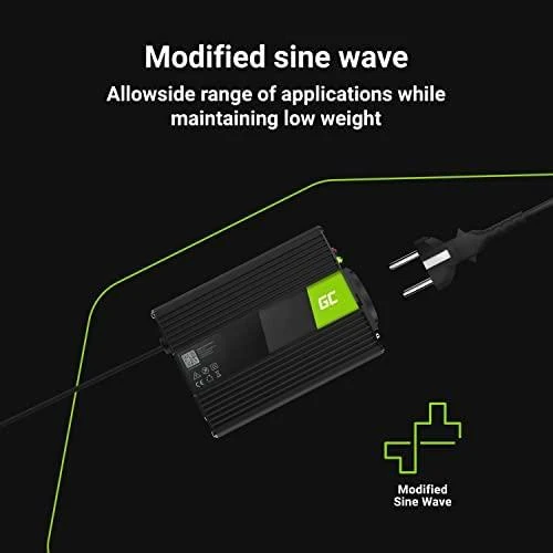Green Cell Žalias Cell Inverteris 12V/230V 150W/300W modifikuota sinusinė išėjimo įtampa Žalias Cell