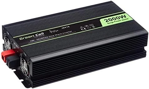 Green Cell Žalias Cell Inverteris 12V/220V 2000W/4000W Modifikuota sinusinė išėjimo įtampa Žalias Cell