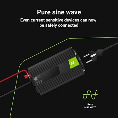 Green Cell Žalias Cell Inverteris 24V/230V 500W/1000W Sinusinė išėjimo įtampa Žalias Cell