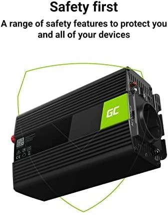 Green Cell Žalias Cell Inverteris 24V/230V 500W/1000W Sinusinė išėjimo įtampa Žalias Cell