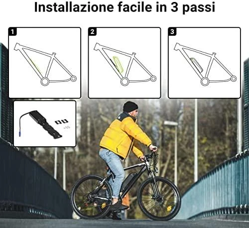Green Cell Žalias Cell Žalias Cell E-bike akumuliatorius 48V 13Ah 624Wh Down Tube Ebike EC5 skirta Samebike SMLRO su įkrovikliu