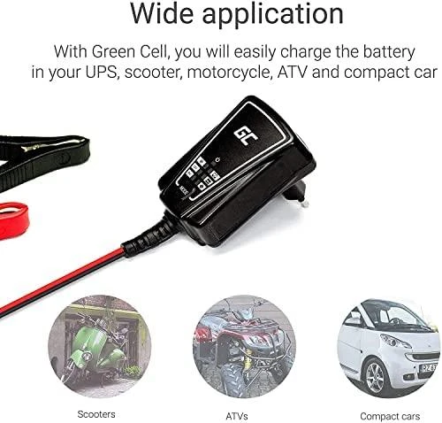 Green Cell Žalias Cell GREENCELL ACAGM06 automatinė Ladowarka, Prostownik Žalias Cell do akumulatorow 6V / 12V (1A)