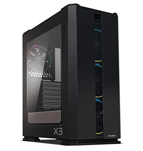 ZALMAN X3 juodas Zalman Chasis X3 juodas Tempered glass.4 X RGB LED FANS.2 x RGB LED bars on top
