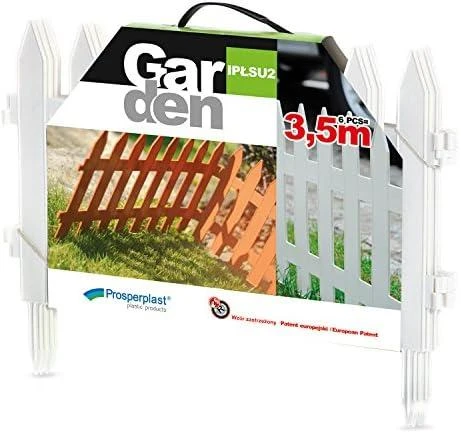 Prosperplast Dekoratyvinė plastikinė sodo tvorelė „Garden Classic“ 3,5 m (balta)