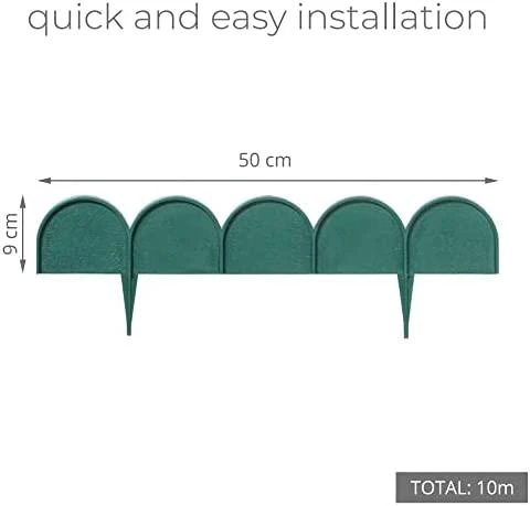 Prosperplast Dekoratyvinė tvorelė IKRA H9cm/L10m žalia/G852