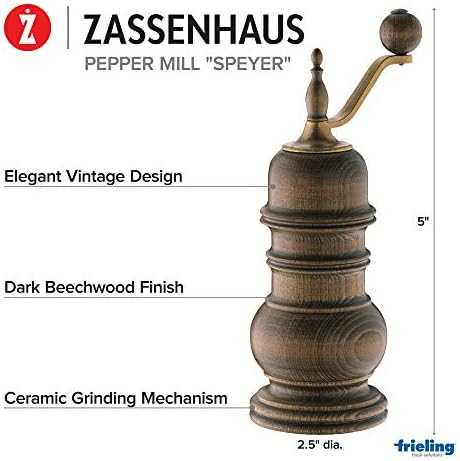 Zassenhaus pipirų malūnas Speyer buko mediena 19 cm