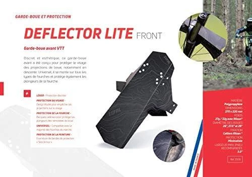 ZEFAL DEFLECTOR LITE priekinis purvasargis, juoda