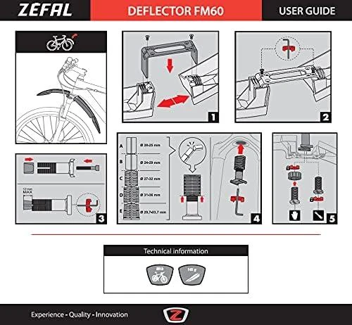 ZEFAL DEFLECTOR FM60 priekinis purvasargis, juoda